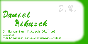 daniel mikusch business card
